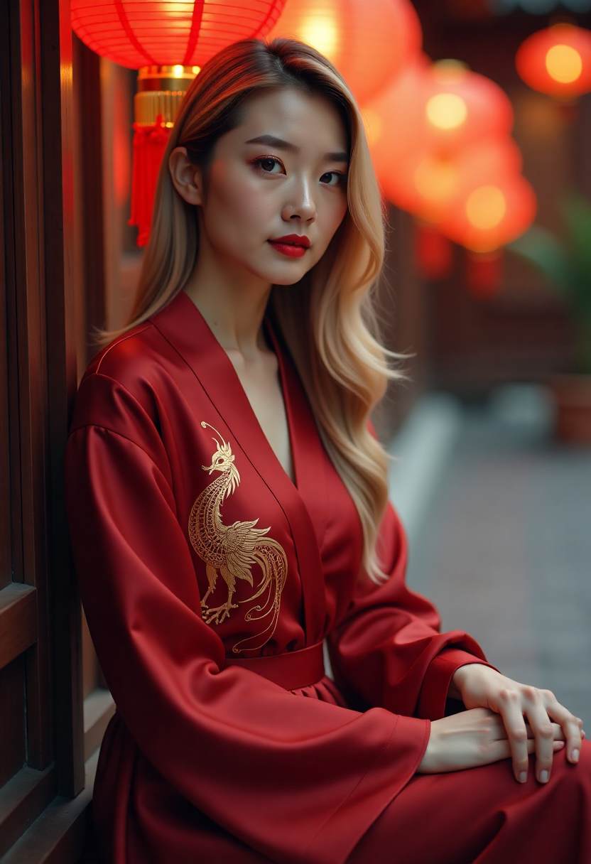 剧中人物在灯下交谈